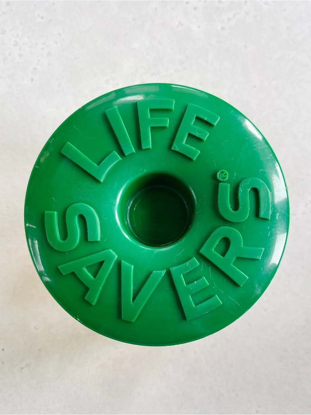 Vintage Plastic Life Savers Candy Container Jar with Lid Lifesavers